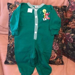 Warner brothers Christmas tweety onesie